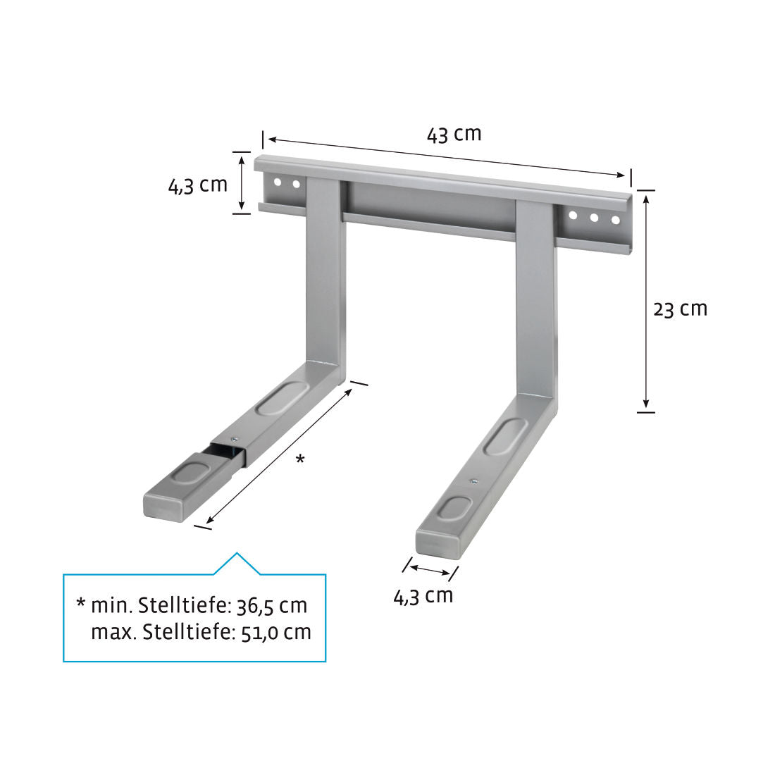 XAVAX 110931 Microwave holder, silver