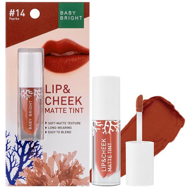 LIP & CHEEK MATTE TINT 2.4G BABY BRIGHT (M) #14 PAPRIKA