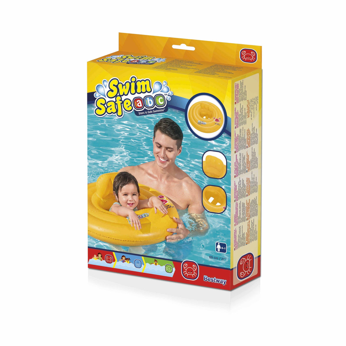 BWAY SWIMSAFE BABY SEAT TRIPLE RING 69CM