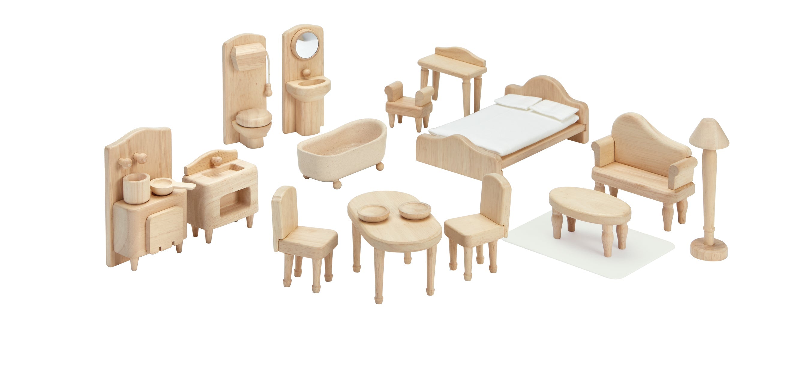 PlanToys Victorian Furniture Set — Wooden Dollhouse Furniture