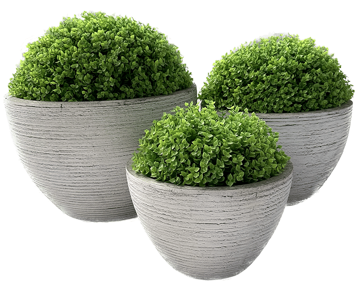 45x30cm Grey Textured Fiberclay Planter #KD-020