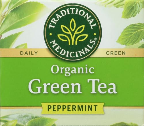 Traditional Medicinals Organic Green Tea, Peppermint, 16 Count