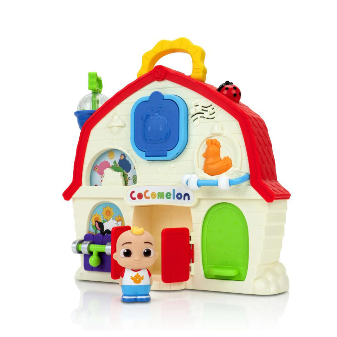 CoComelon JJ's, Musical Barn Playset, 9" On The Go Barn, 8 Sensory Features, 3 Song Clips