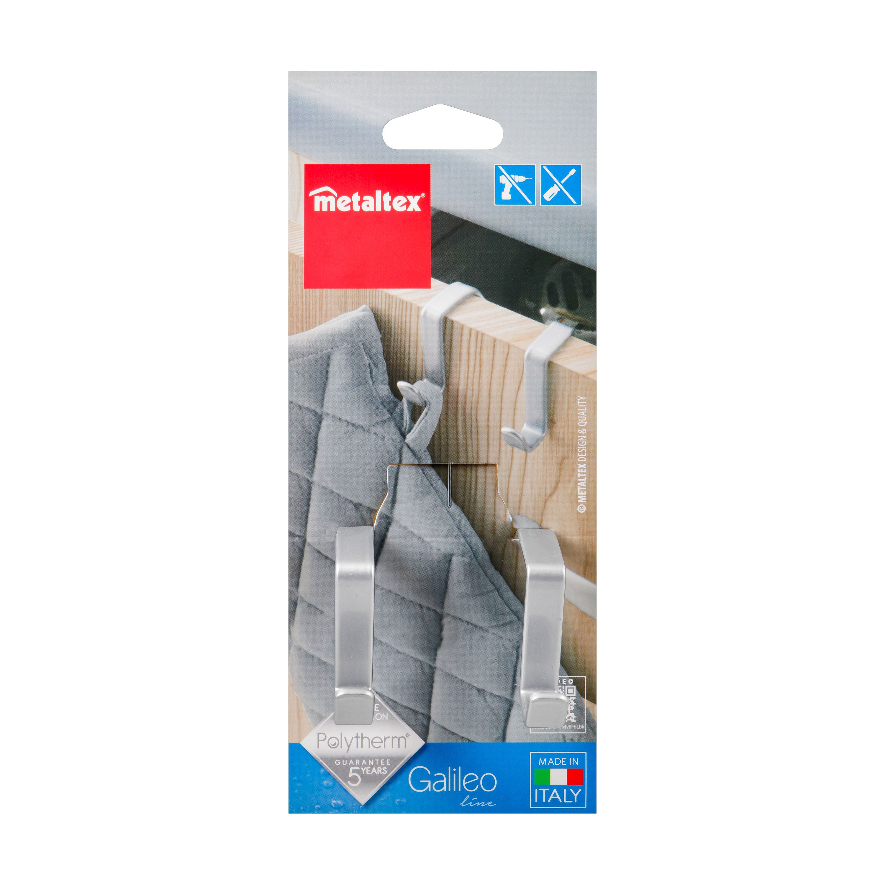 Metaltex Double Hook Galileo of Polytherm, 6x4x4cm