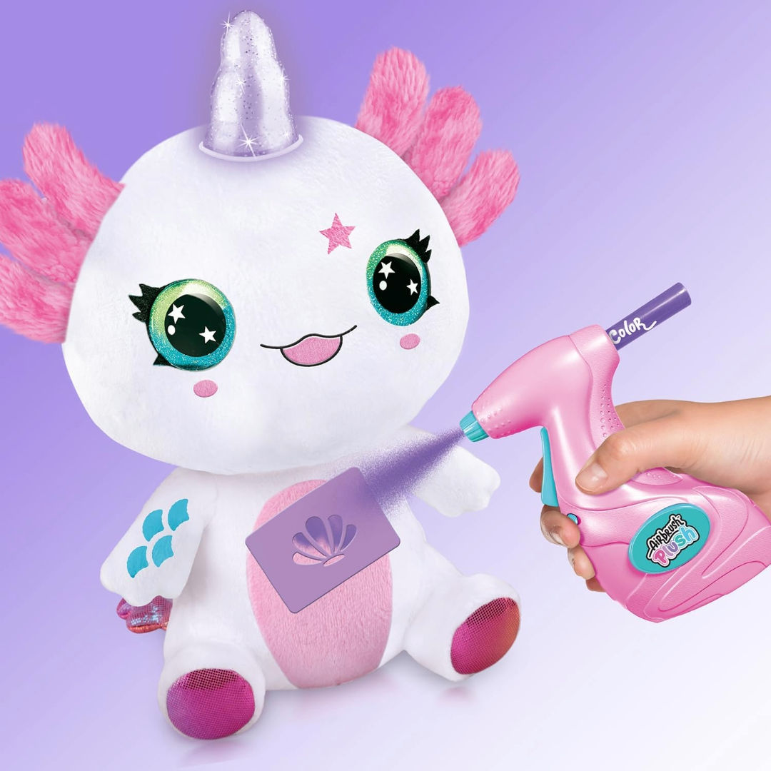 Canal Toys Airbrush Plush Axolotl Light-Up DIY Activity Kit