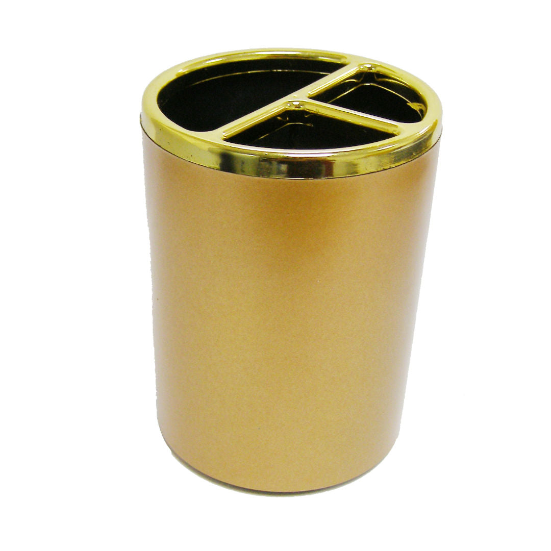 RSC 3 Compartment Pen Stand, Silver/Gold, D19-274