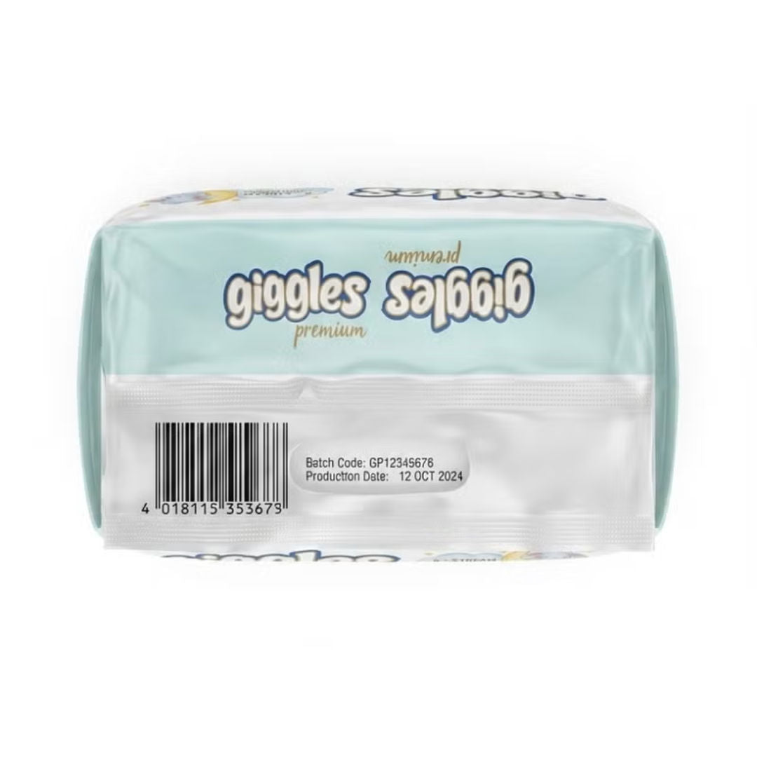 Giggles Premium Jumbo Baby Diapers, Size 4, 9 to 14kg, Pack of 54