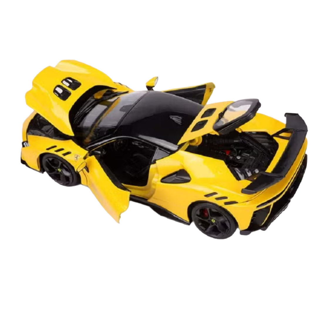 Bburago Ferrari Race & Play, Ferrari SF90 XX Stradale, Yellow Moderna, Die-Cast Car, 1:18
