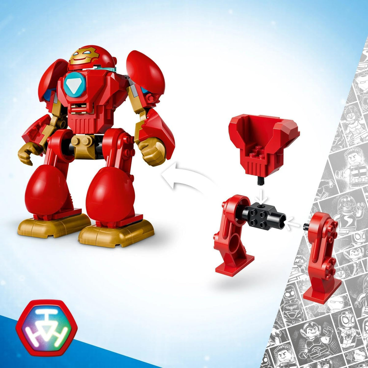 LEGO Marvel Iron Man and His Amazing Friends: Ultron vs Iron Man Building Set, Age 4+ Years