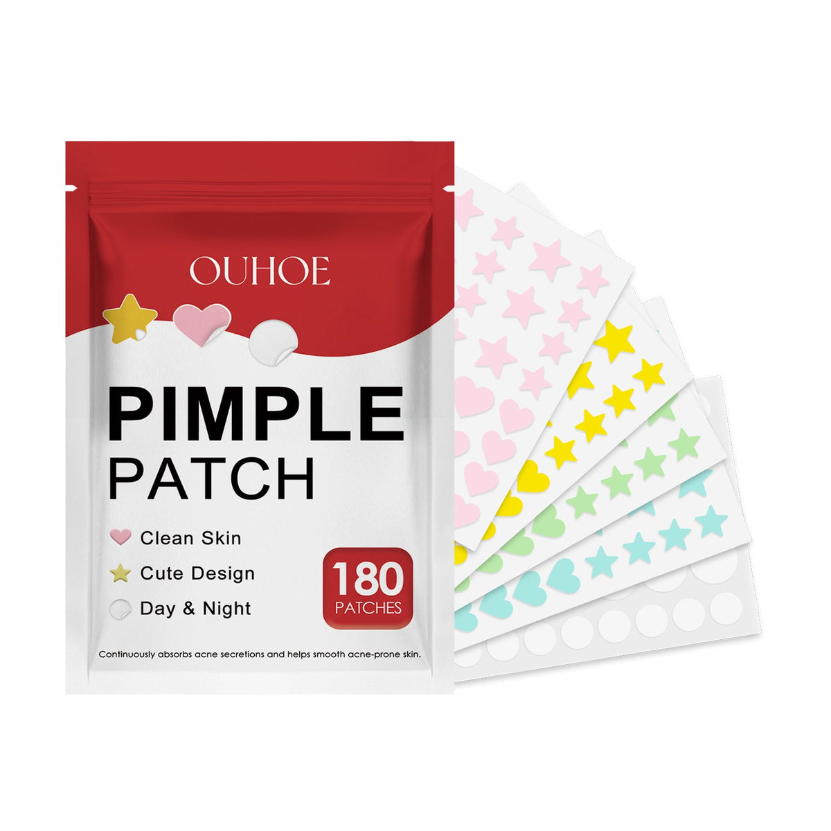 Facial Care Acne Patches, Clear Skin, Pimple Spot Treatment, Pore Cleanser ,180 patches