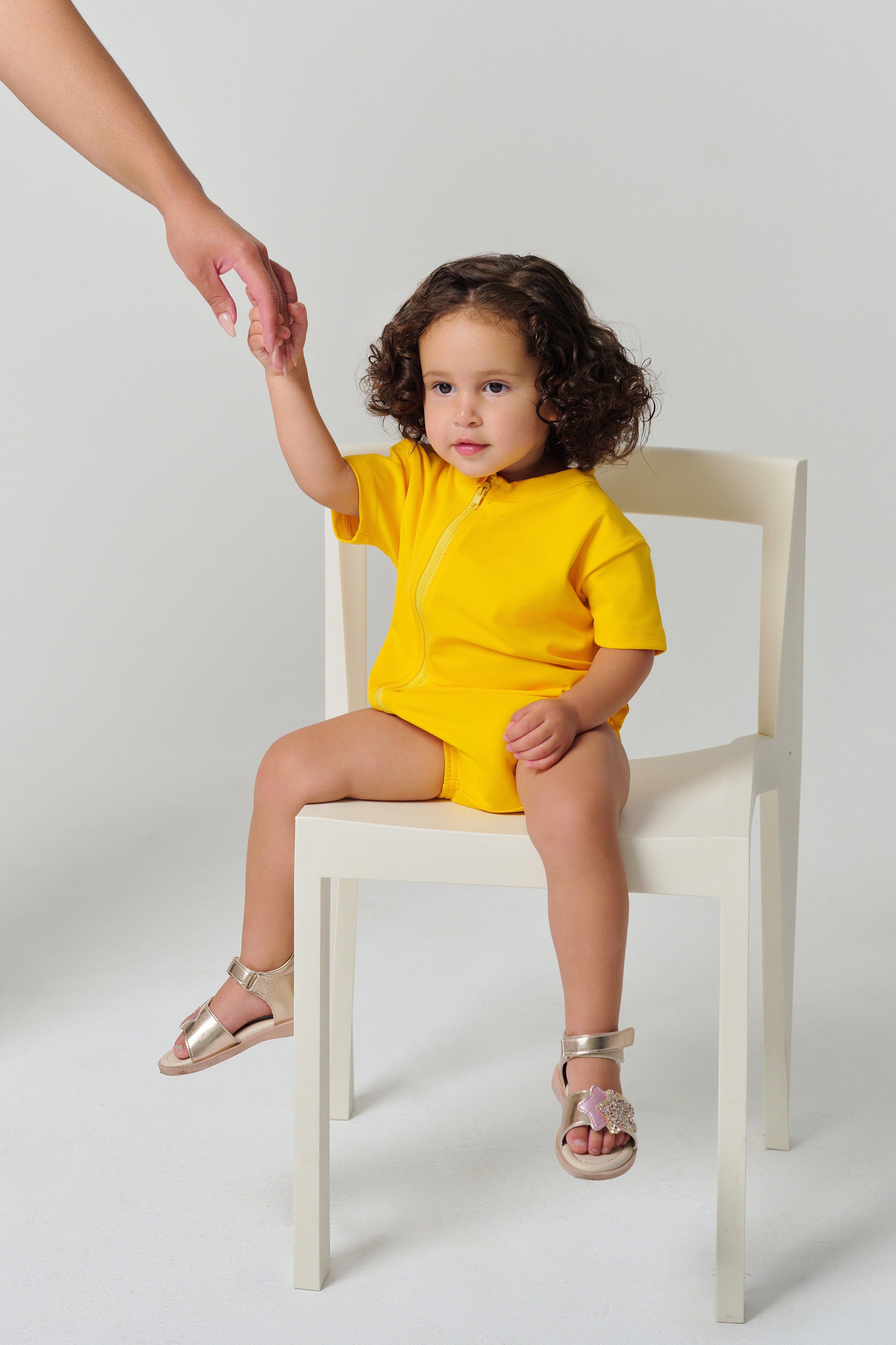 Regular Fit Bodysuit with Bottom - Bright Yellow