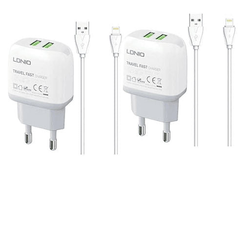 LDNIO TRAVEL/HOME CHARGER WITH 2-PORT USB
