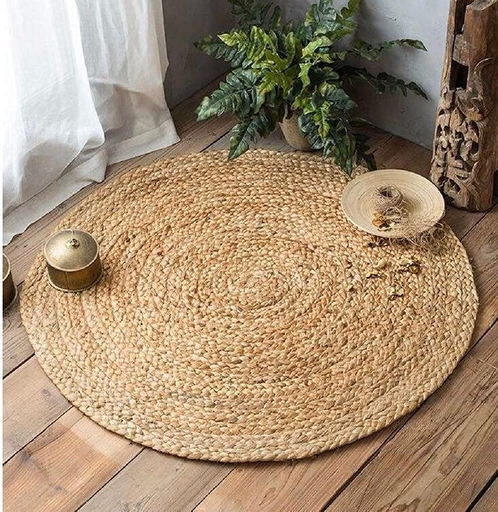 AIESY® Modern D Shape Handwoven Home Jute Rug