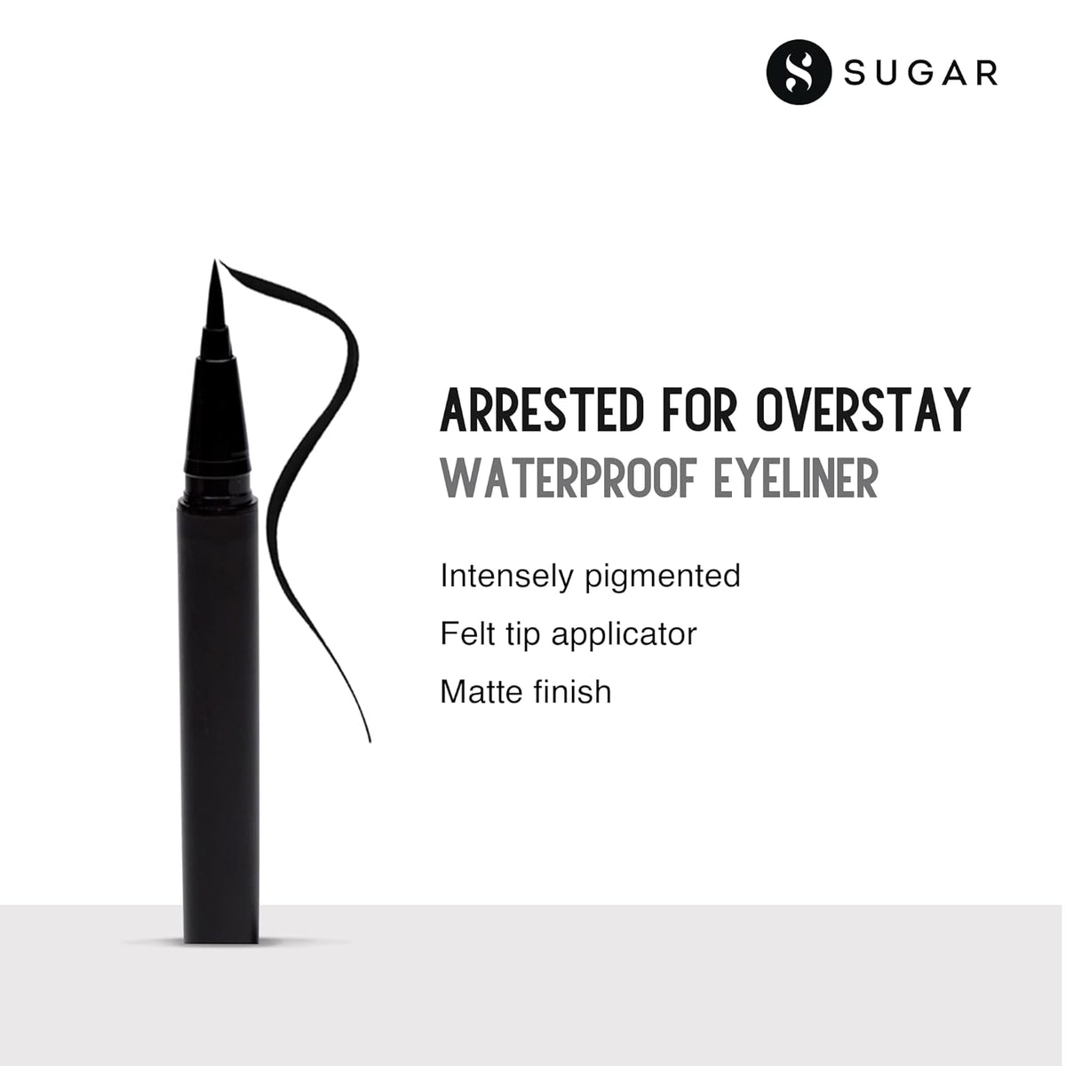 SUGAR Arrested For Overstay Waterproof Eyeliner - 01 I'll Be Black