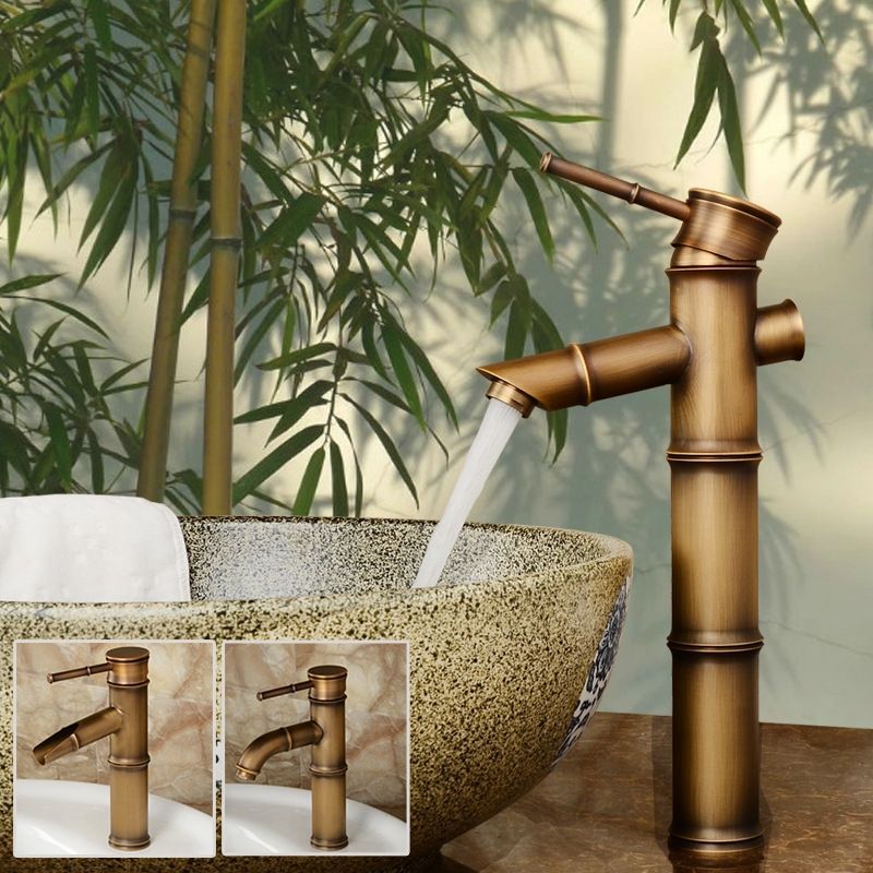 Antique Retro Hot Cold Water Copper Faucet Breaking 3 Knots