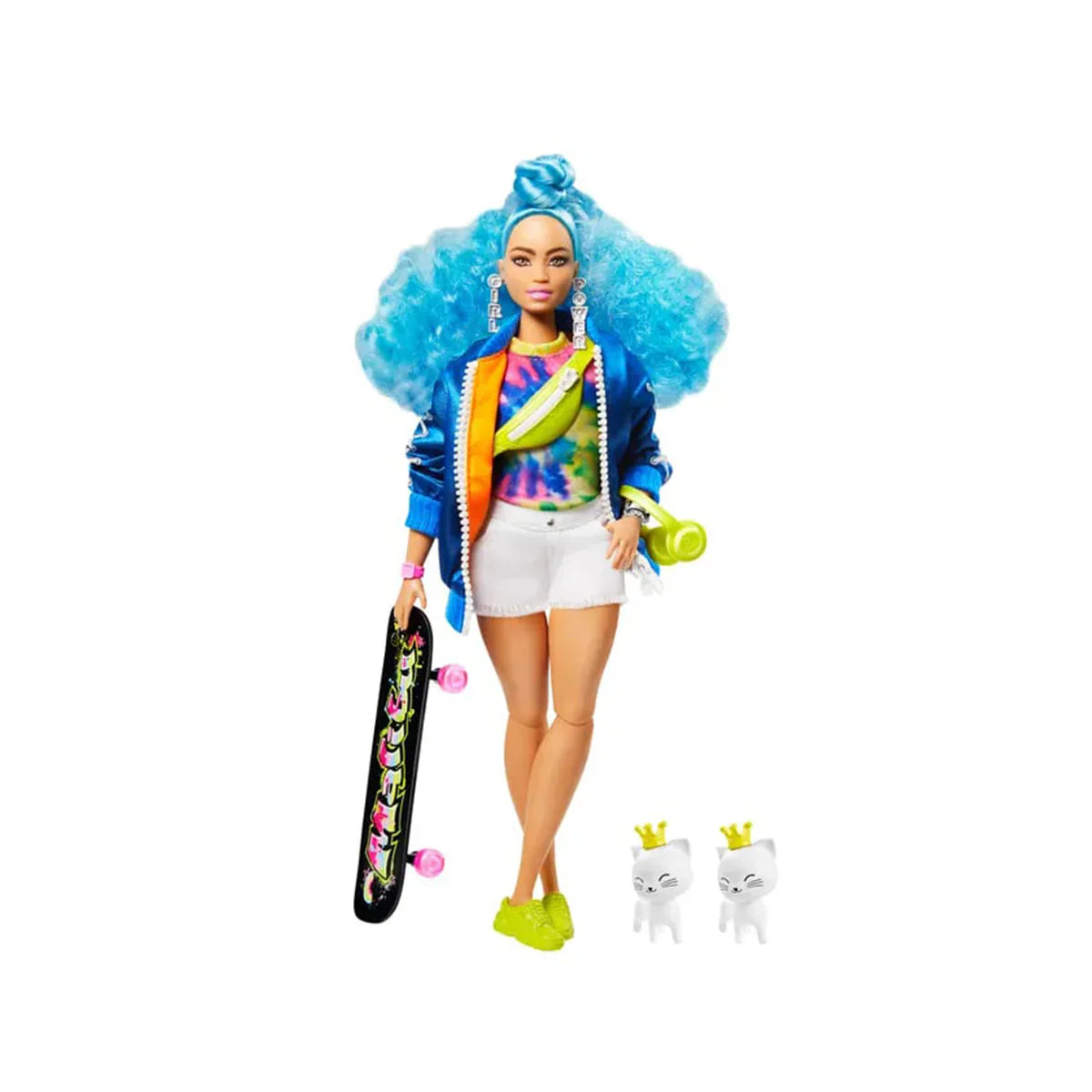 Barbie Fashionistas Extra Doll-Blue Curly Hair
