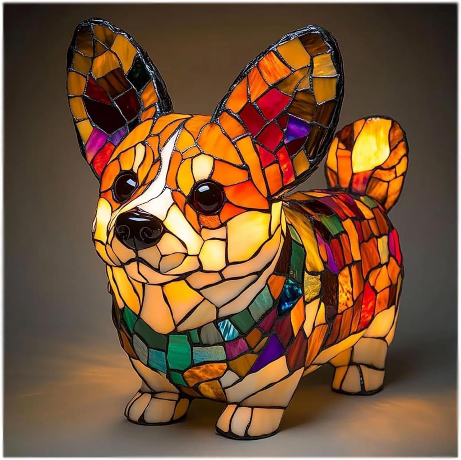 Colorful Corgi LED Table Lamp USB Dog Night Light