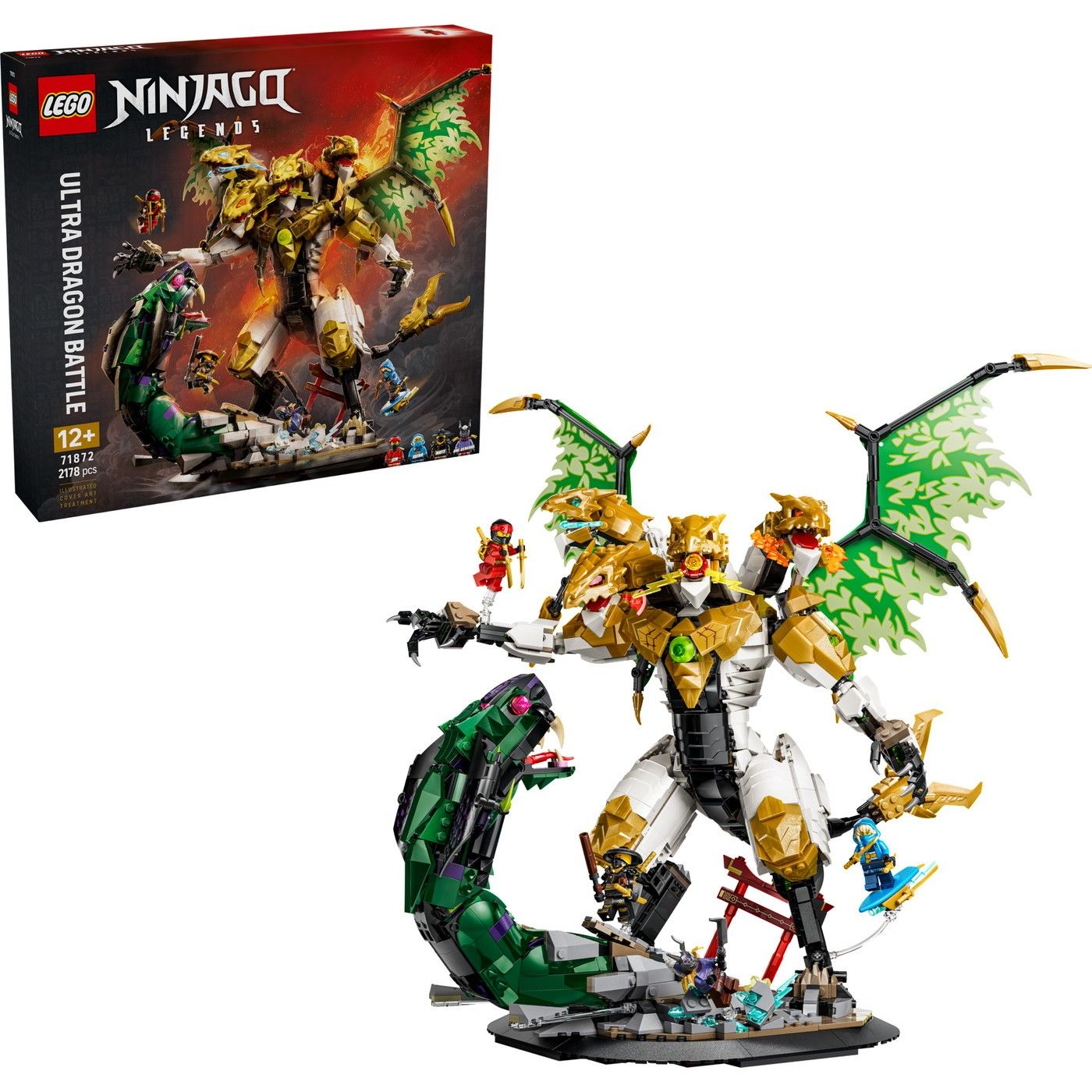 LEGO NINJAGO Ultra Dragon Battle Building Set, 2178 Pieces, For Age 12+ Years
