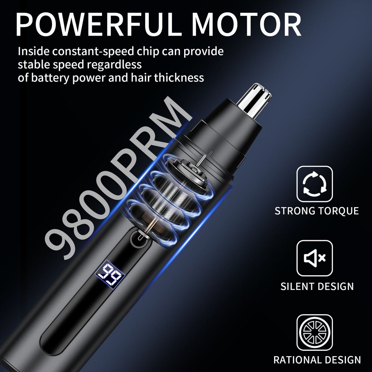 Digital USB Type-C Nose Hair Trimmer
