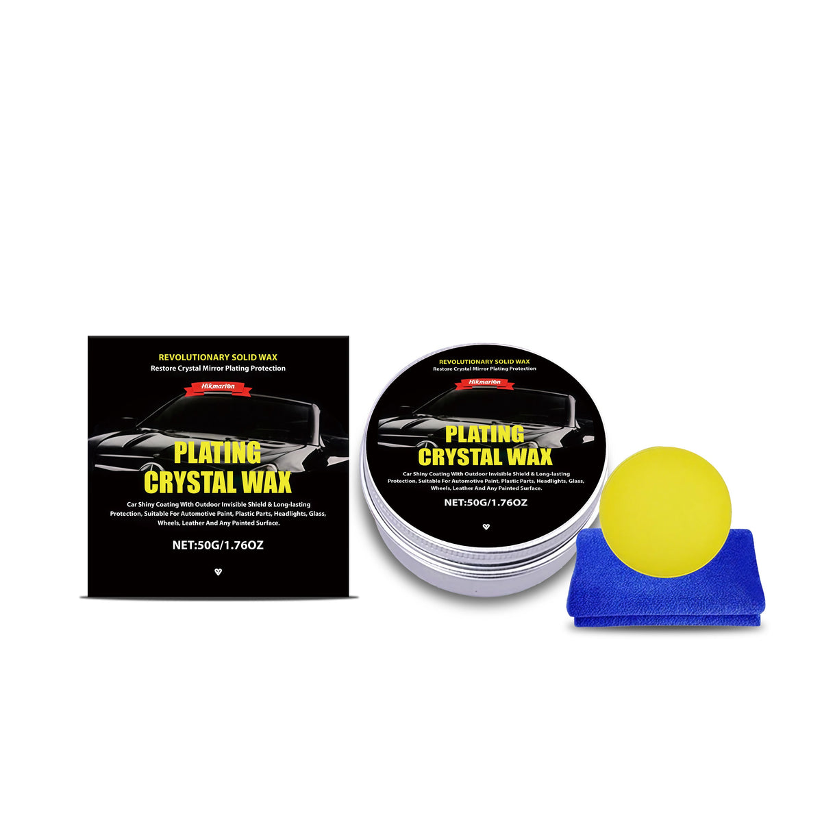 Car Wax Set, Automotive Supplies, Scratch & Wear Protection, High-Gloss Finish ,1 set