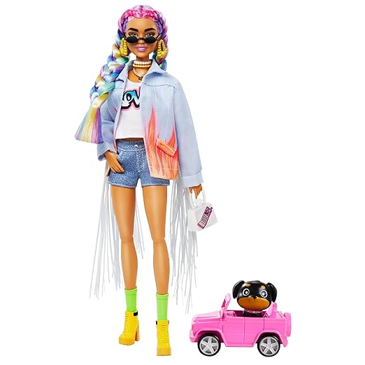 Barbie Fashionistas Extra Doll-Rainbow Braids