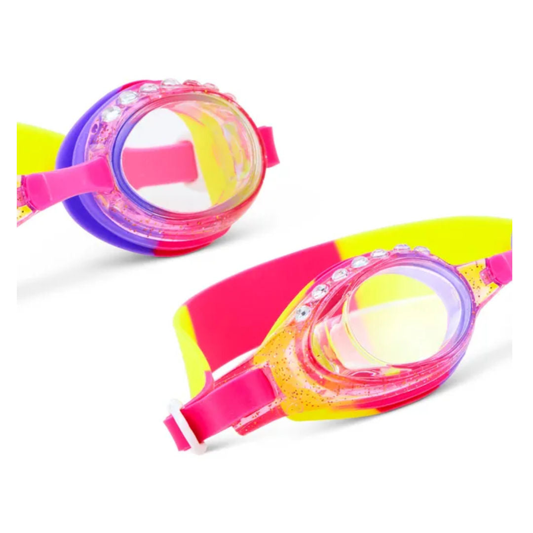 Bling2O Aqua2ude Glitter Rhinestone Swim Goggles, Purple, 3+ years
