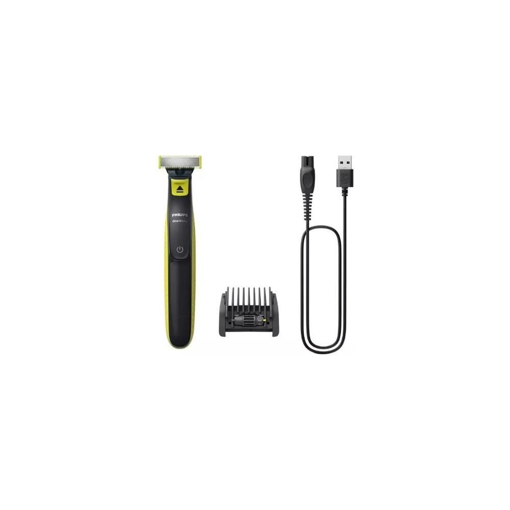 Philips OneBlade QP2724/20 Facial Hybrid Shaver, Lime Green, Charcoal Gray