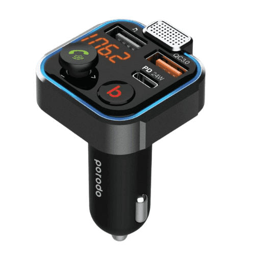 Porodo Smasrt C/C FM Transmitter 24W PD QC