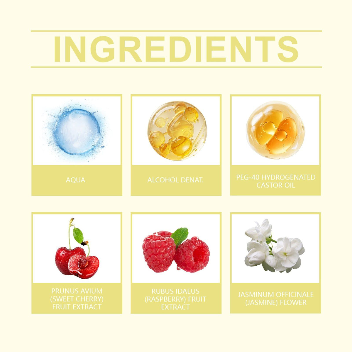 Cherry Fragrance Spray, Retain Fragrance, Long-Lasting, Elegant, Romantic Perfume ,50ml