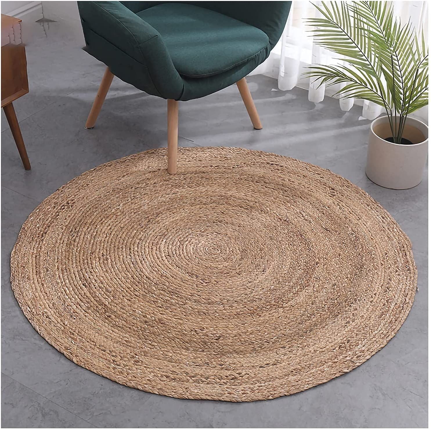 AIESY®- Round Modern Home Handwoven Jute Rug