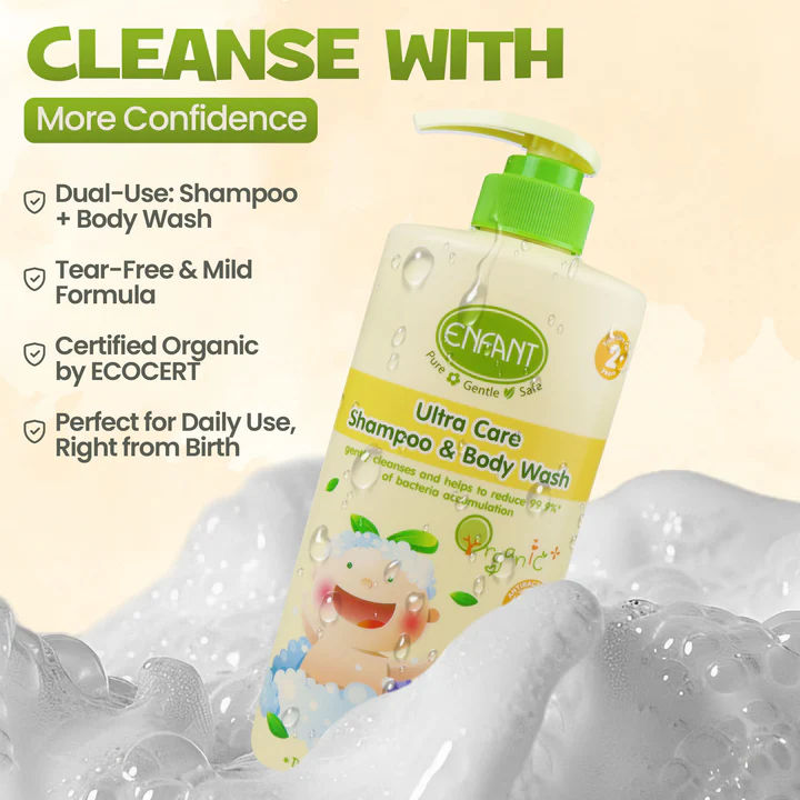 ENFANT - Ultra Care Organic Plus Shampoo & Body Wash 2Y+ 500ml