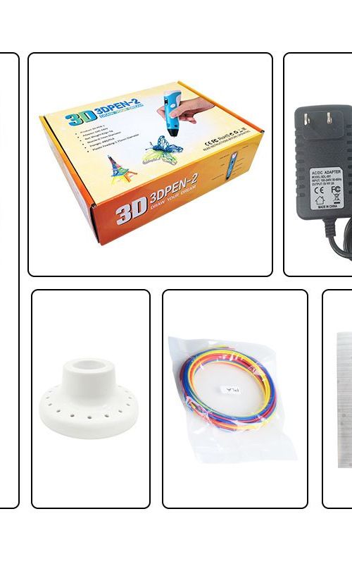 3D Printing Pen Kit DIY Printer Drawing Art Pen With 3 Colors 1.75mm PLA Filaments