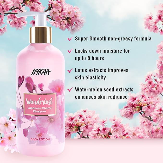 Nykaa Wanderlust Japanese Cherry Blossom Body Lotion 300ml