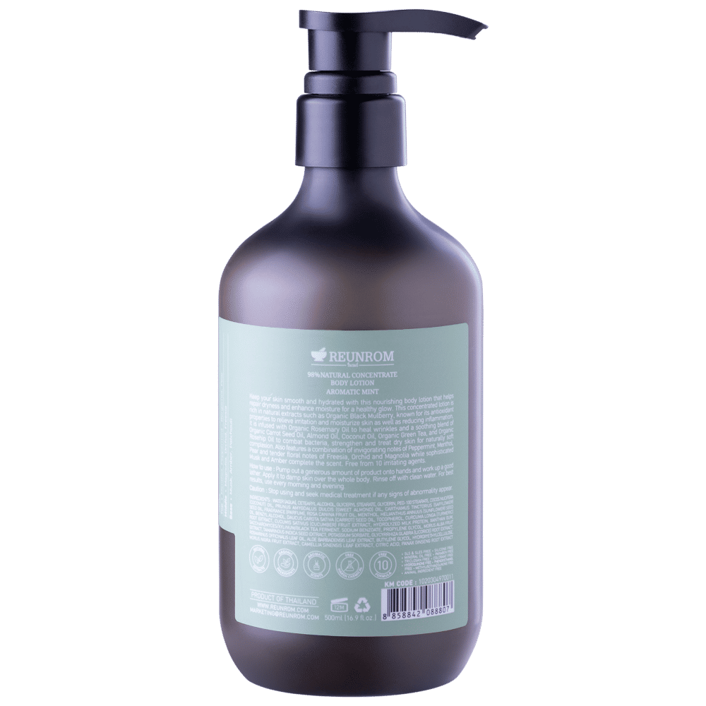 98% Natural Concentrate Body Lotion 500ml Reunrom Aromatic Mint