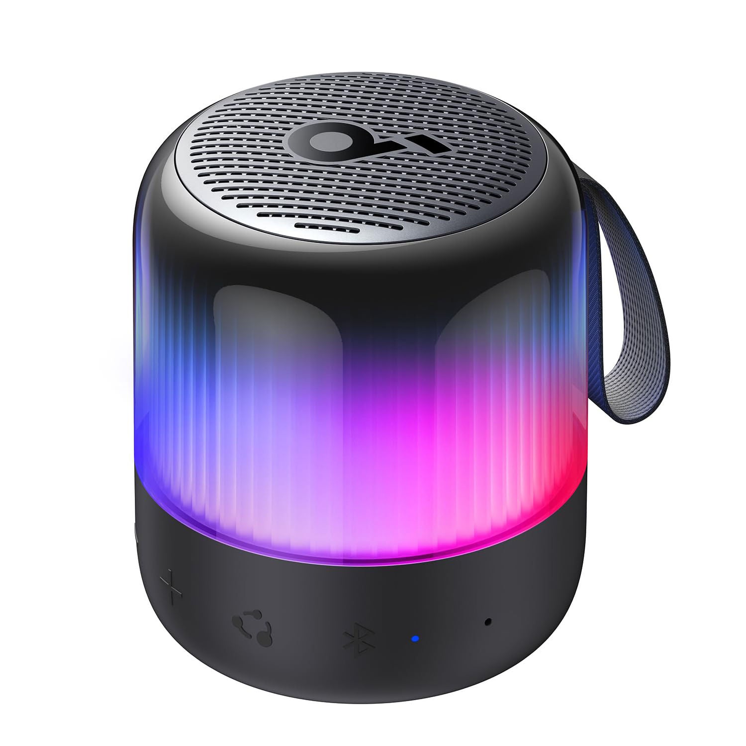 Anker Soundcore GlMini Portable Bluetooth Speaker, 360° Sound, LED Light Show, IP67, 12H Playtime, Black