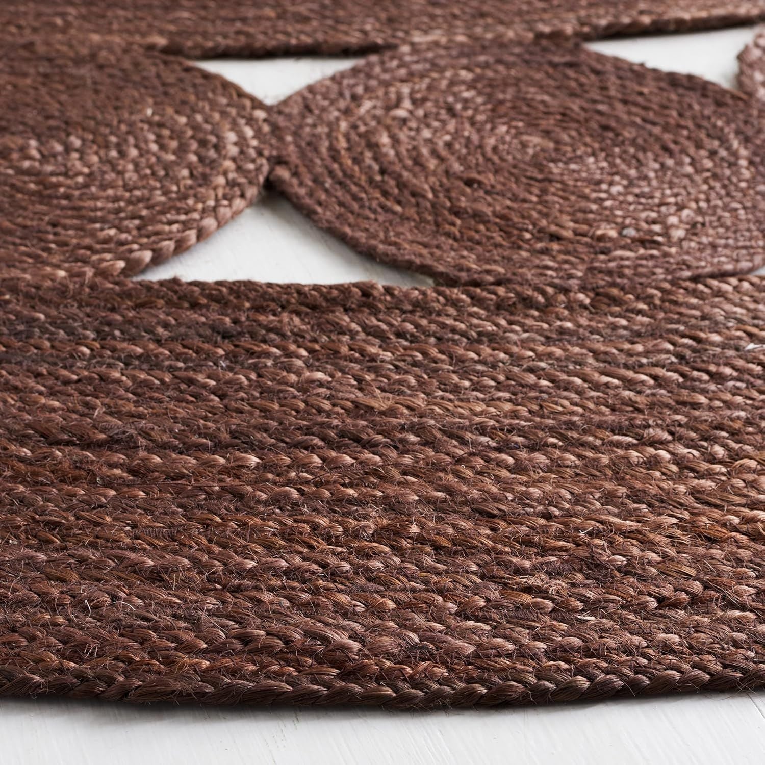 Round Jute Rug for Living Room | Handwoven Braided Area Rug | Available in Multiple Colors
