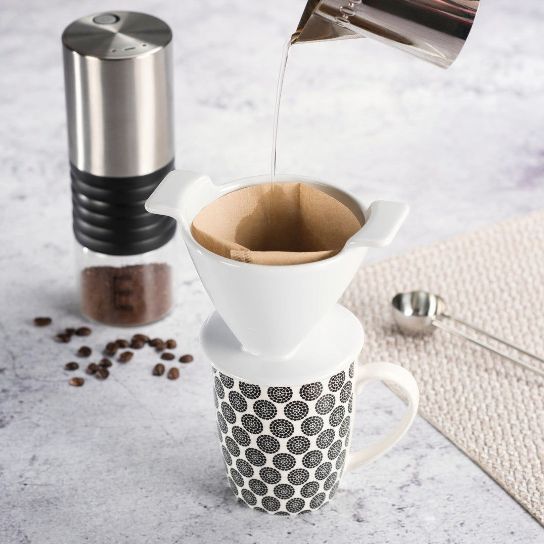 XAVAX 111241 Porcelain Coffee Filter, white