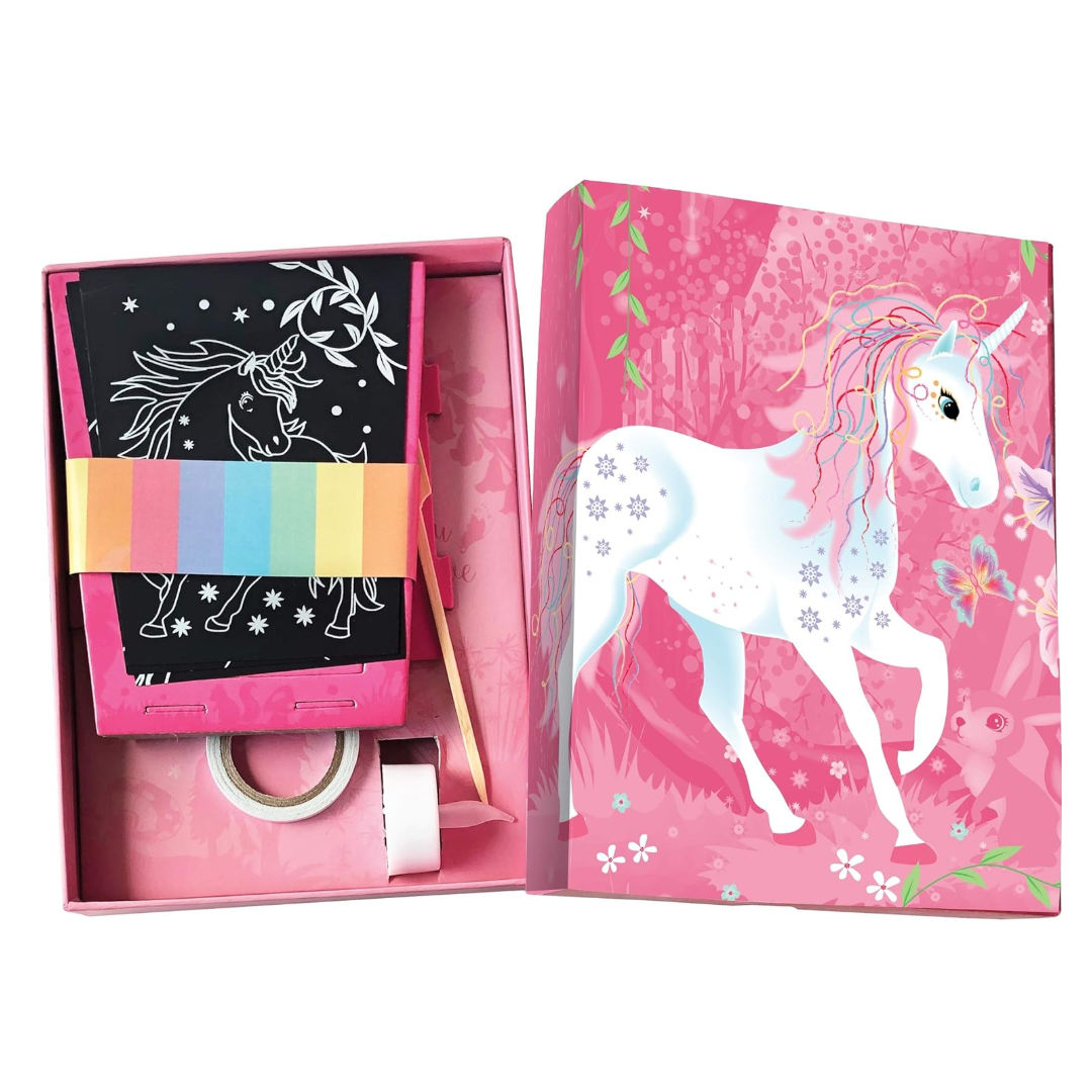 Box CanDIY Totally Twilight Unicorn Lantern Scratch Art Set, 6+ years