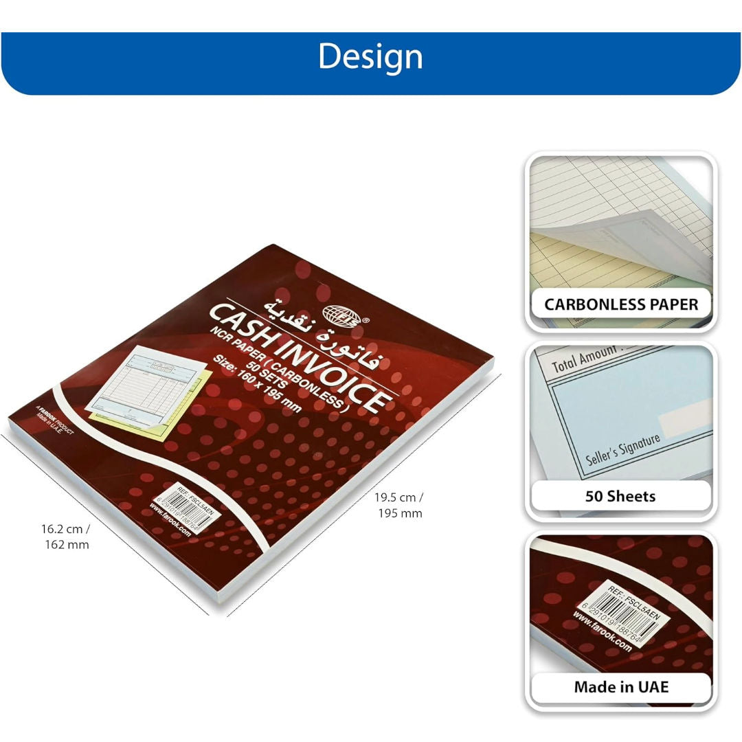FIS Cash Invoice NCR Book, 50 Sheets