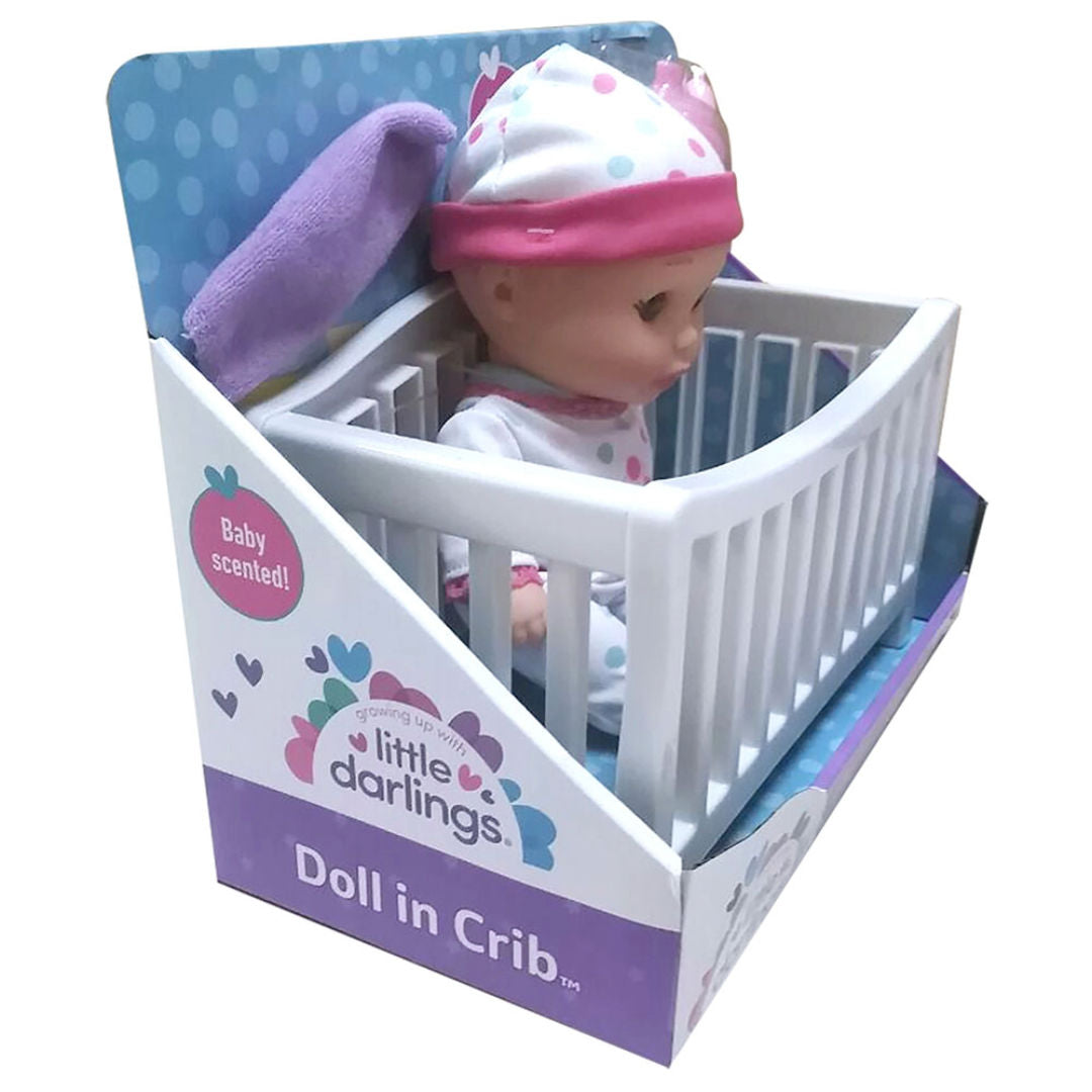 Baby Maziuna Little Darlings Doll in Crib, 2+ Years