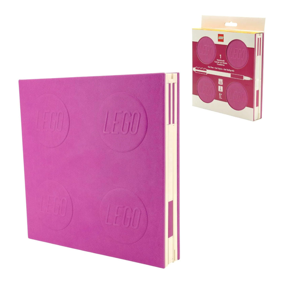 LEGO Locking Dotted 192 Pages, Hardcover Notebook with Gel Pen, For Age 6+ Years