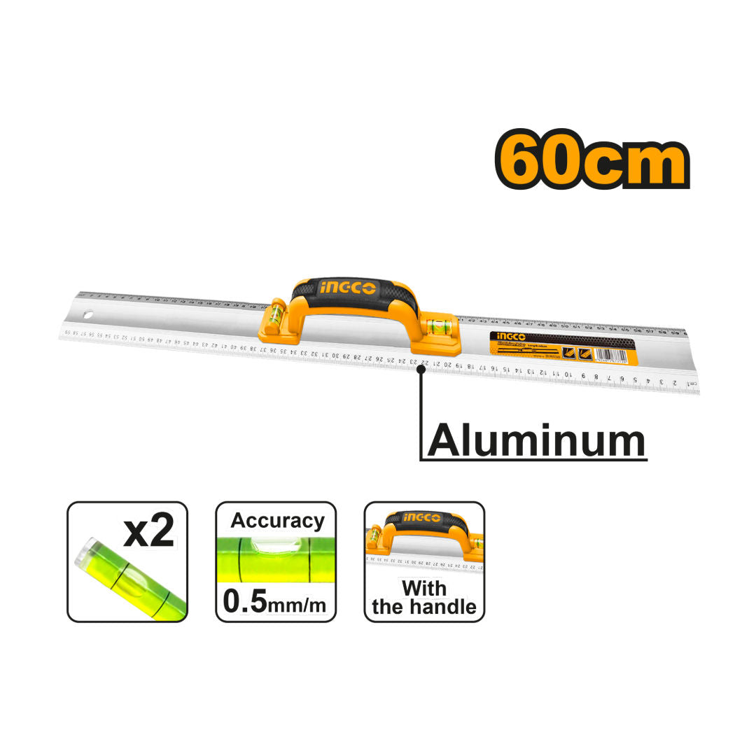 INGCO Aluminum Spirit Level, 60cm