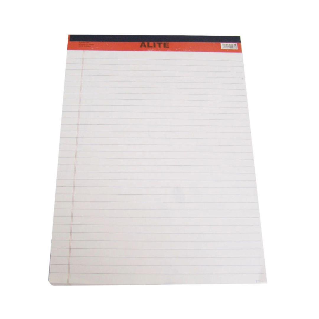 Alite Legal Pad White Writing Note Pad, 50 Sheets