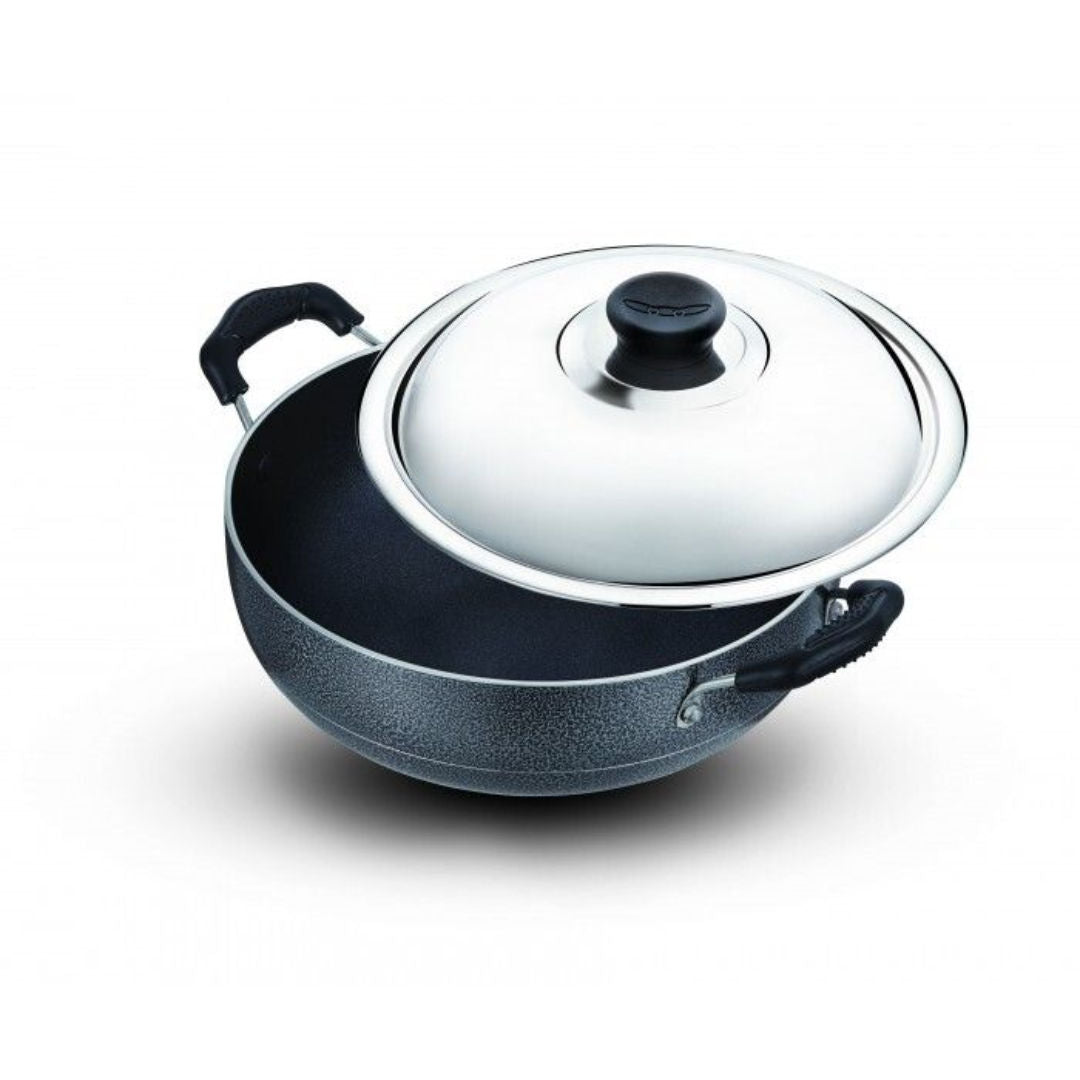 Anjali Stainless Steel Kadai With Lid