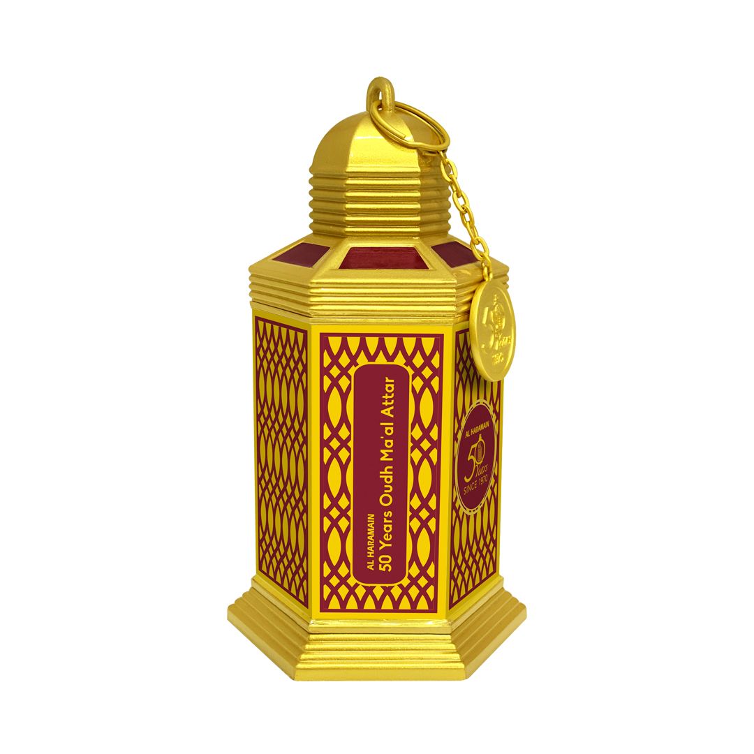 Al Haramain 50 Years Oudh Ma'al Attar, Luxury Oud Attar Perfume