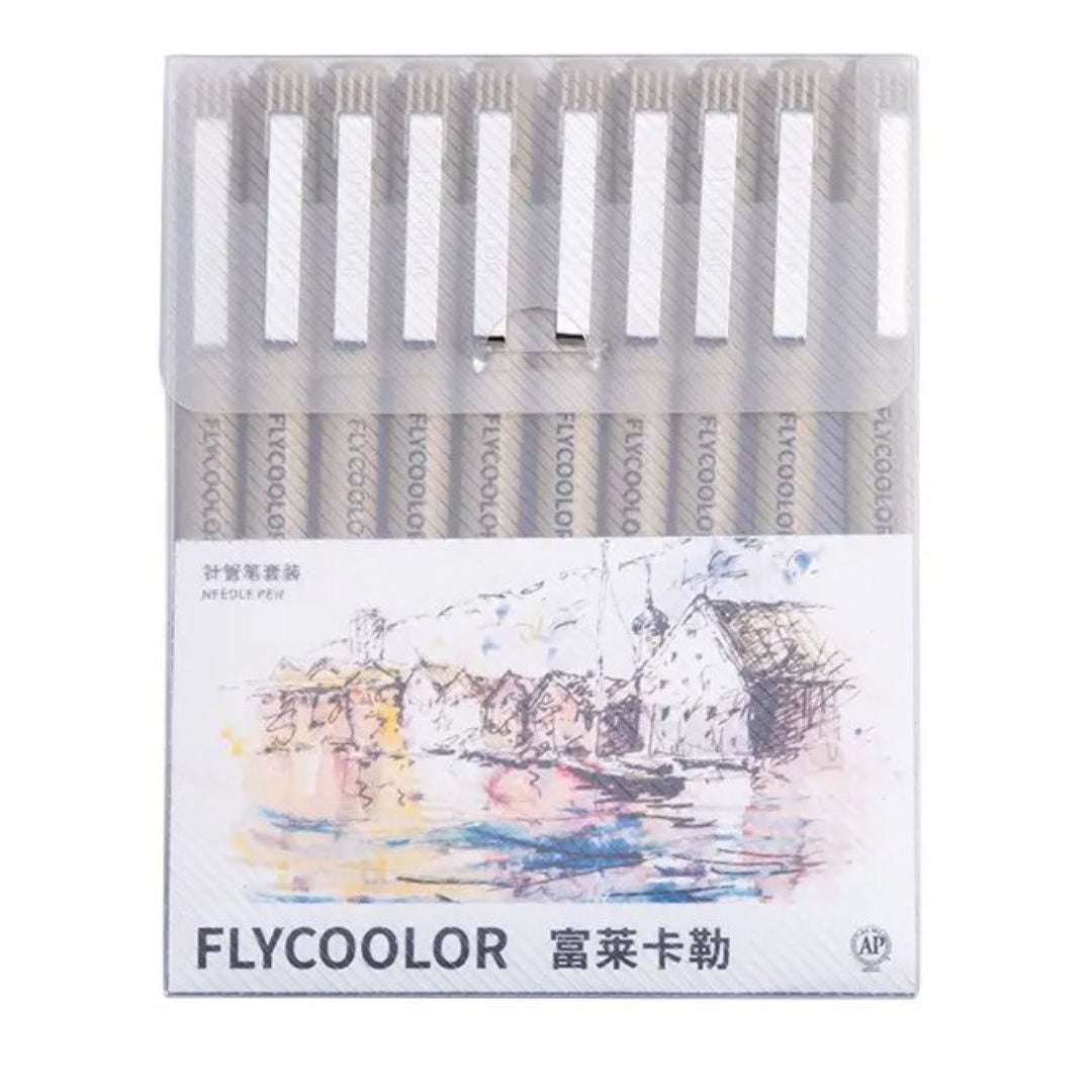 RSC Flycoolor 12-Pieces, Fineliner Color Pen Set, P23-008