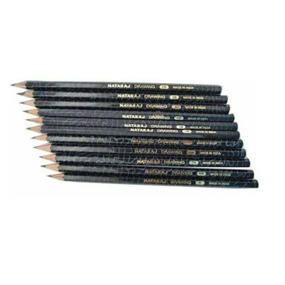 Nataraj Drawing & Sketching Pencils Set, 12P Piece, Assorted Grades, 6B-6H