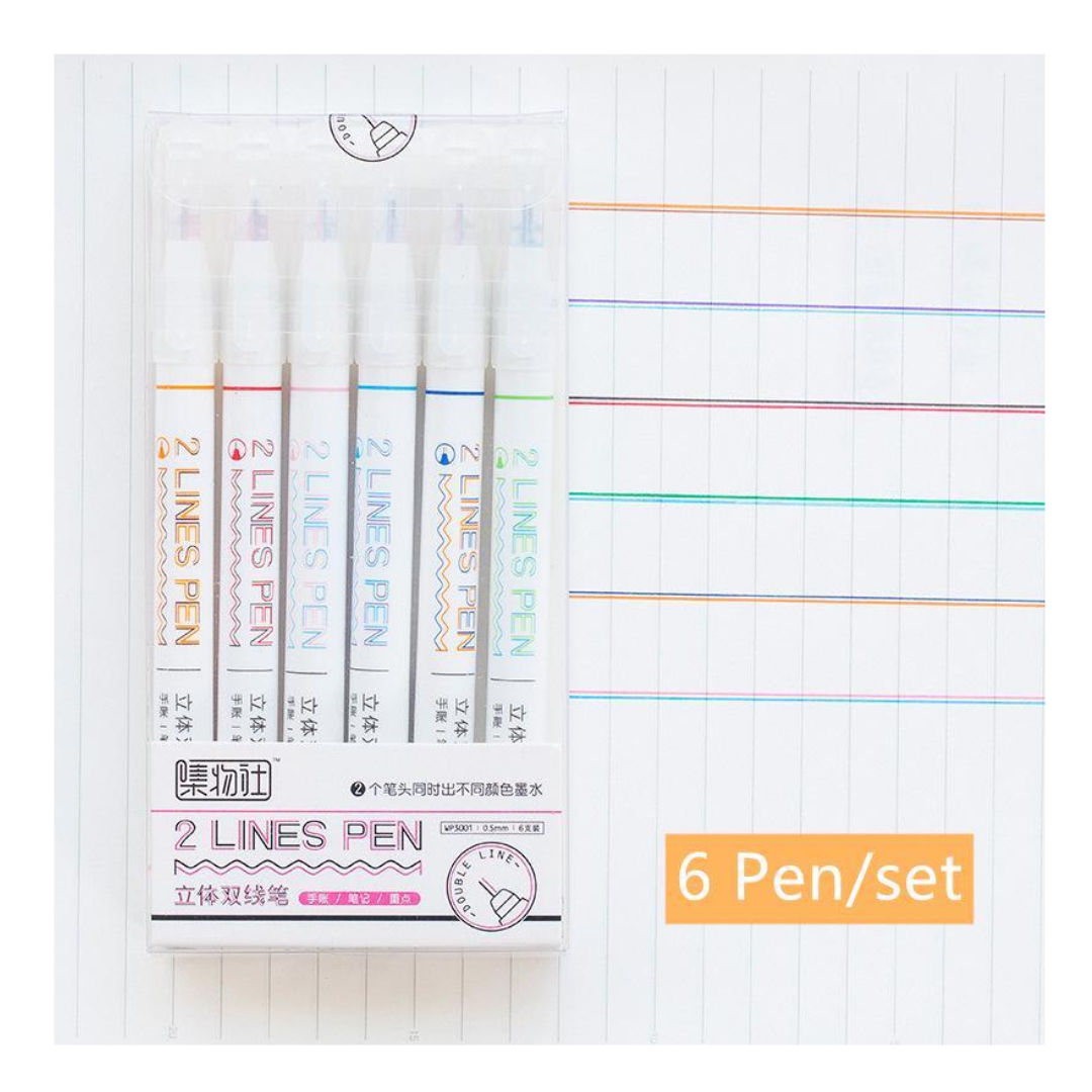 RSC 2-Line, Colour Pen Set, 6 Pieces, P21-213