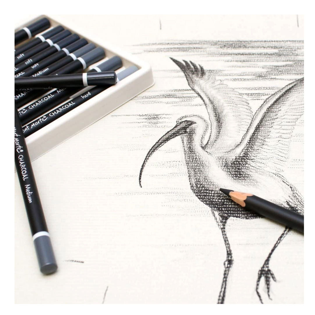 Mont Marte 12-Pieces, Charcoal Pencil Set, MPN017 P21-169