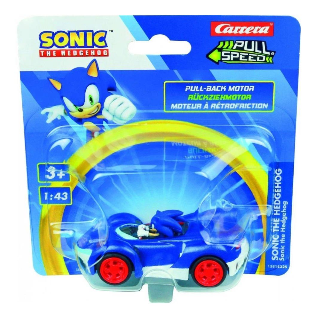 Carrera Pull N Speed Sonic the Hedgehog Pull-Back Motor Car, 1:43